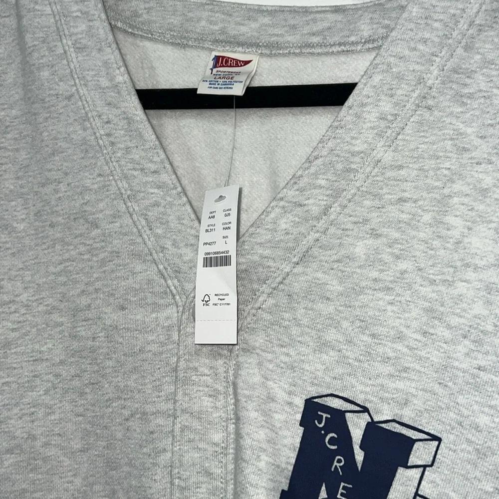 NWT - J. Crew Heritage Fleece Cardigan - Large